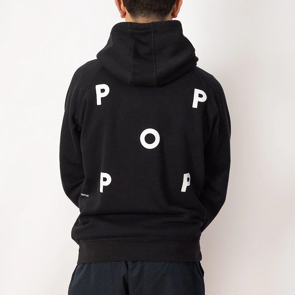 Pop Logo Hooded Sweat - Black - Image 3