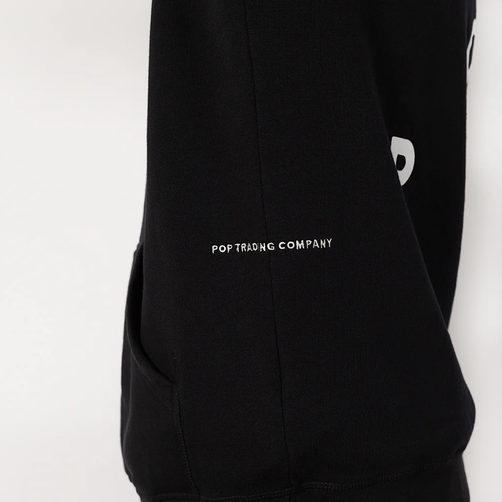 Pop Logo Hooded Sweat - Black - Image 5