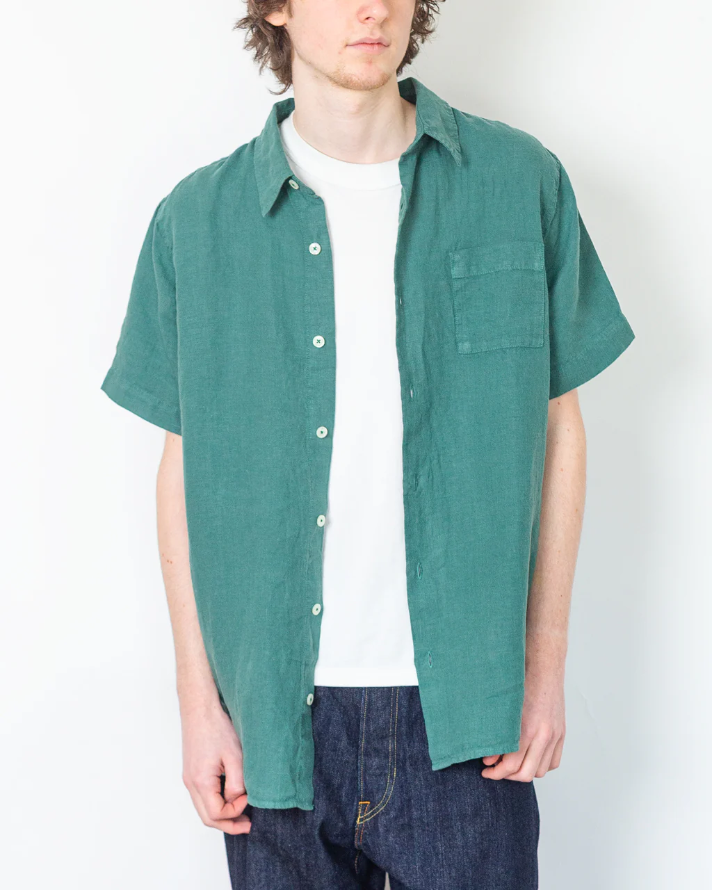 Catamaran Shirt - Dark Ivy Linen - Image 3