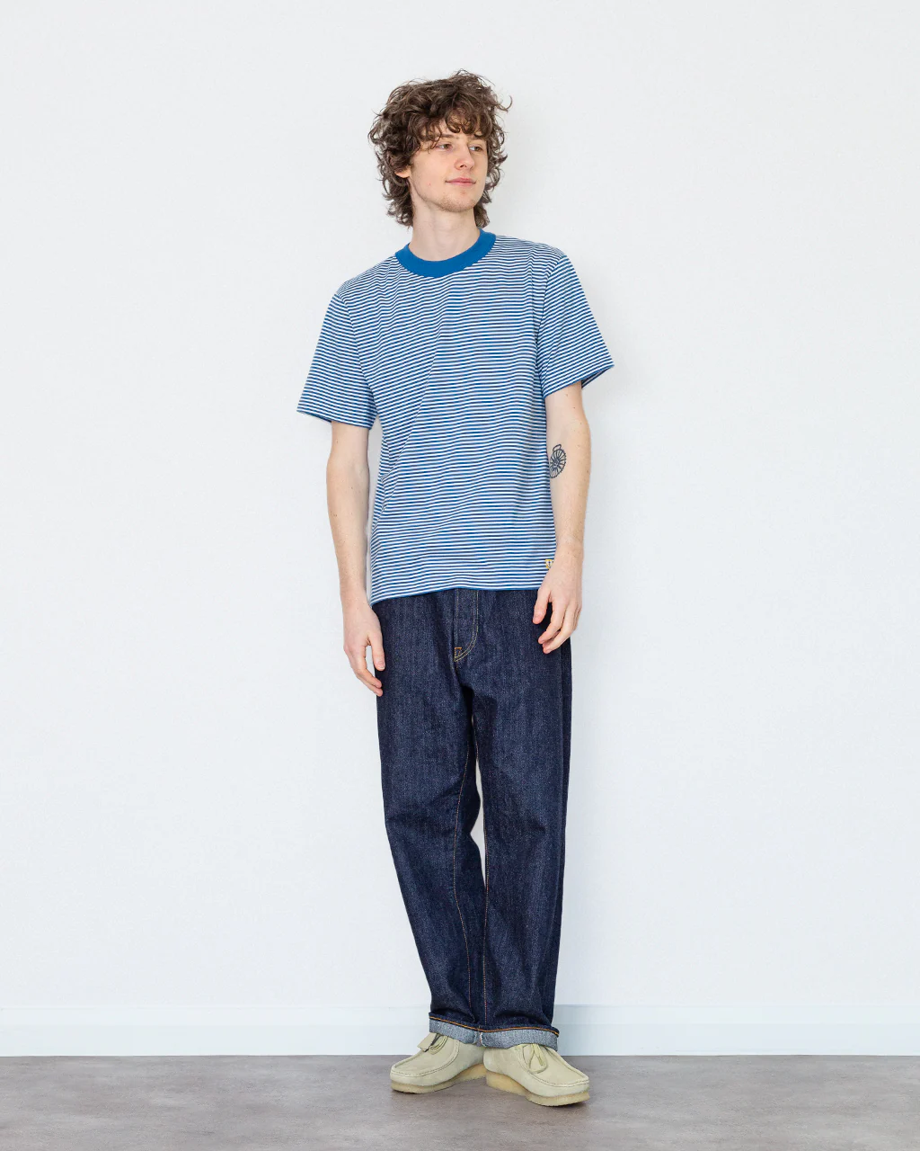 Heritage Stripe T-Shirt - Dark Blue/Blanc - Image 3
