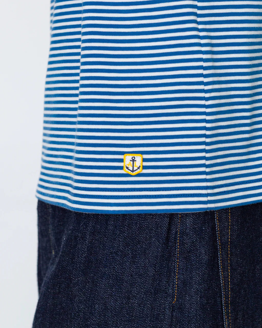 Heritage Stripe T-Shirt - Dark Blue/Blanc - Image 6