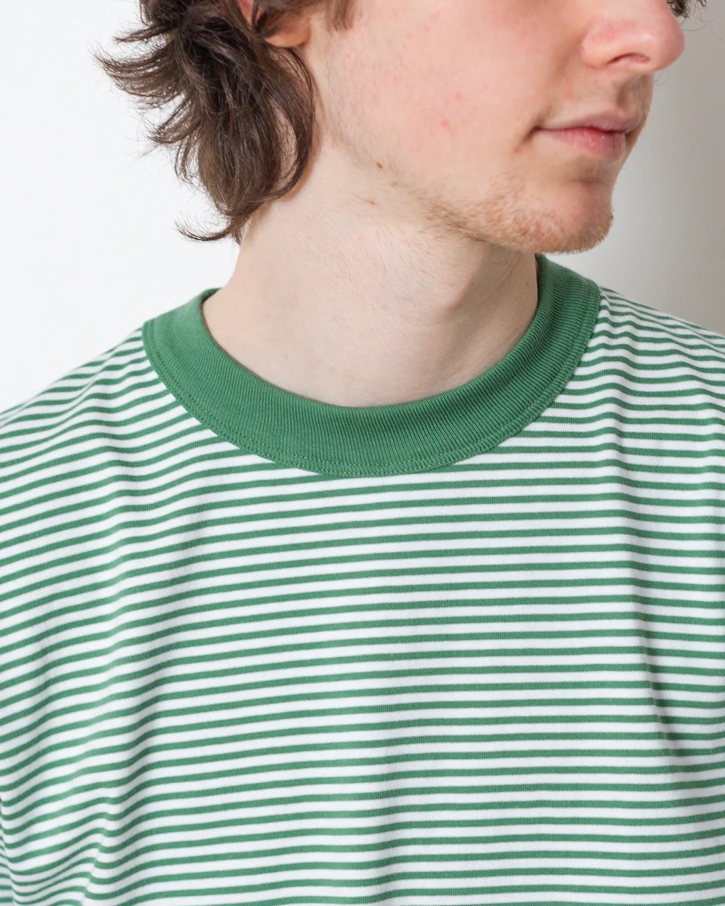 Heritage Stripe T-Shirt - Ivy/Blanc - Image 4