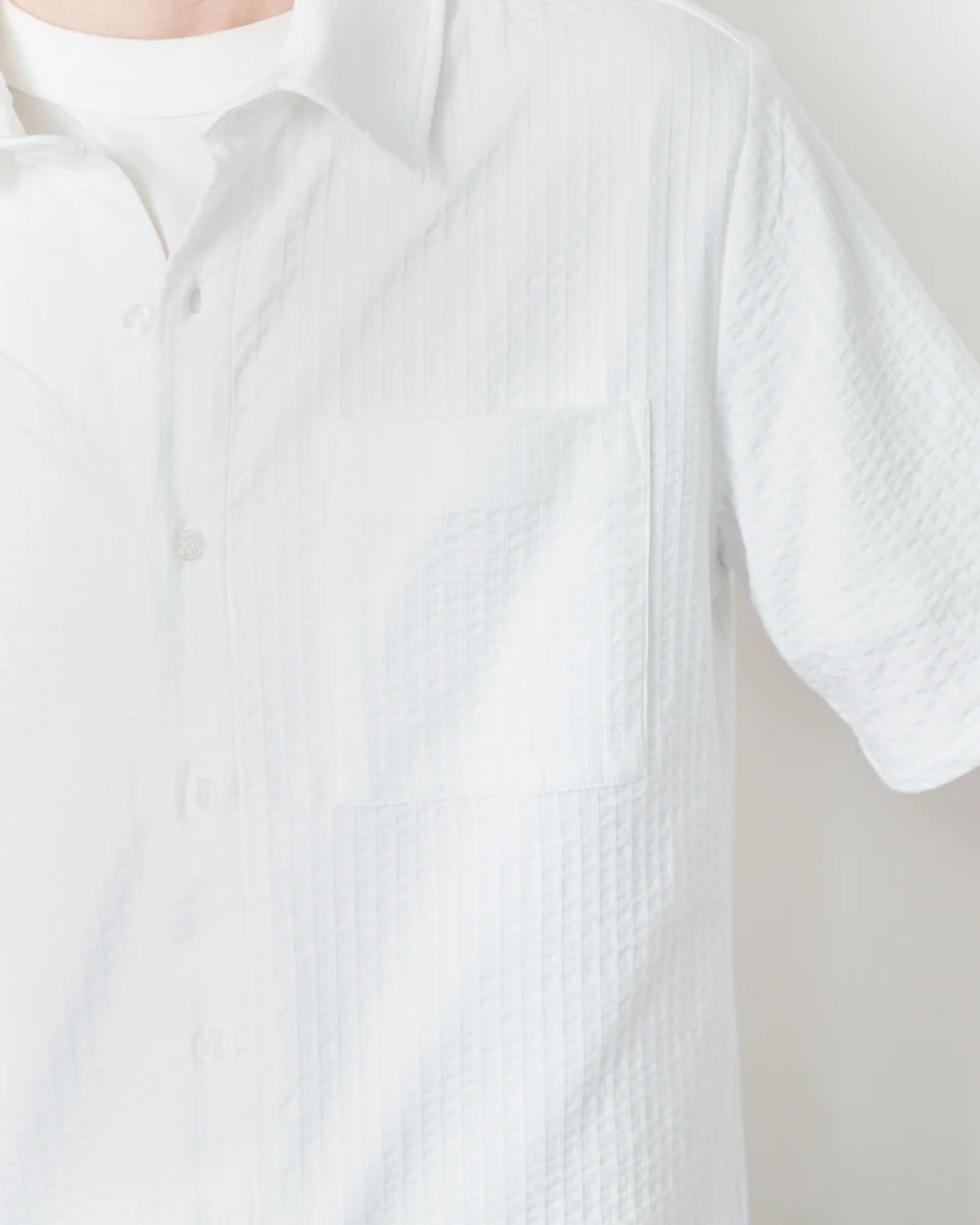 Seersucker Shirt - Blanc - Image 5