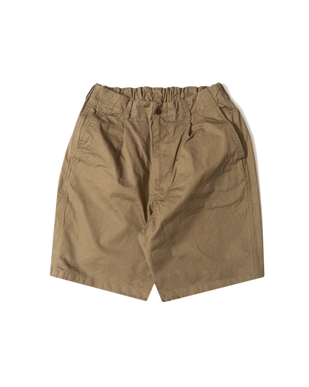 Single Pleated Peg Top Wide Shorts - Olive - Image 8